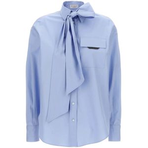 Brunello Cucinelli, Dames, Blouses & Shirts, Blauw, Maat: S
