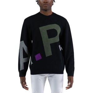 A.p.c., Heren, Truien, Zwart, Maat: S Wol,