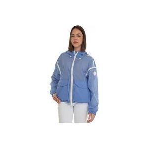 Woolrich Winddichte capuchonjas met trekkoord , Blue , Dames , Maat: XS