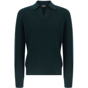 Zegna, Heren, Truien, Groen, Maat: L Kasjmier,