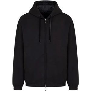 Emporio Armani, Heren, Sweatshirts & Hoodies, Zwart, Maat: M Jersey,