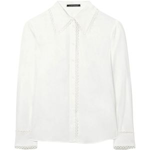 Luisa Cerano, Dames, Blouses & Shirts, Wit, Maat: S Katoen,