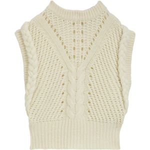 Hugo - Fastina Knit - Gilet - Wit - Wol - Mouwloos