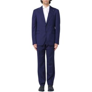 Tagliatore, Heren, Pakken, Blauw, Maat: XL Leer,