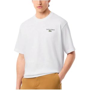Lacoste, Heren, Tops, Wit, Maat: S Katoen,