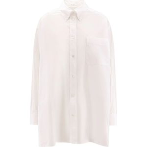 The Row, Dames, Blouses & Shirts, Wit, Maat: 2XS Katoen,