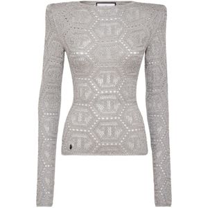 Philipp Plein, Dames, Truien, Grijs, Maat: M