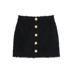 Balmain Short Skirts , Black , Dames , Maat: XS