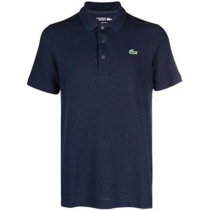 Lacoste - Polo Shirt - Blauw - Katoen - Logo Patch op de Borst