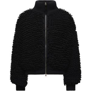 Moncler, Dames, Truien, Zwart, Maat: S Wol,