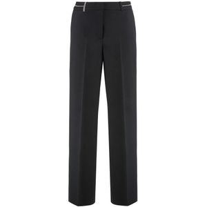 Peserico, Dames, Broeken, Zwart, Maat: 2XS Wol,