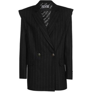 Versace Jeans Couture, Dames, Jassen, Zwart, Maat: XS Wol,