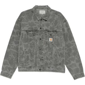 Carhartt Wip, Heren, Jassen, Grijs, Maat: S Katoen,