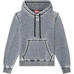 Diesel, Heren, Sweatshirts & Hoodies, Grijs, Maat: L Katoen,