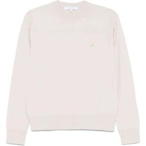 Maison Kitsuné, Dames, Truien, Beige, Maat: S