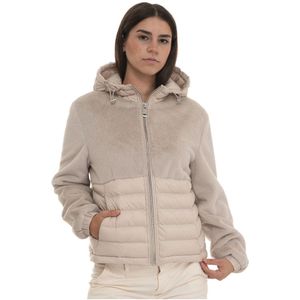 Guess, Dames, Jassen, Beige, Maat: XS Polyamide,