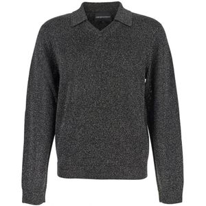 Emporio Armani, Heren, Truien, Zwart, Maat: L Poliester,