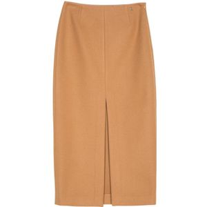 Twinset, Dames, Rokken, Bruin, Maat: M Poliester,