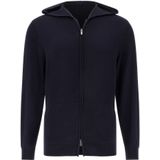 Boggi Milano - Gebreid Vest - Marine - Met Capuchon