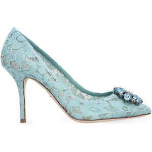 Dolce & Gabbana, Dames, Schoenen, Blauw, Maat: 38 1/2 EU Katoen,