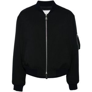 Jil Sander, Heren, Sweatshirts & Hoodies, Blauw, Maat: M Gabardine,
