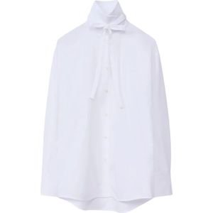 Fabiana Filippi, Dames, Blouses & Shirts, Wit, Maat: M Katoen,