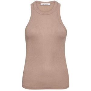 Co'Couture, Dames, Tops, Bruin, Maat: XS Leer,