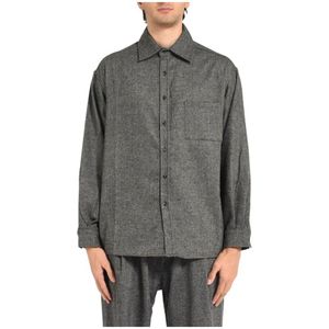 A Paper Kid, Heren, Overhemden, Grijs, Maat: S
