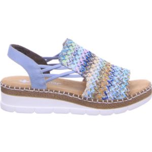 Rieker - Dames Schoenen - Veelkleurig - Comfortabele Veterschoenen