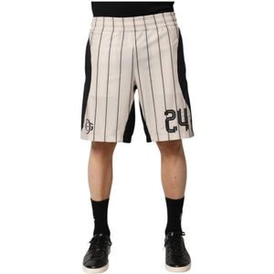 Dolce & Gabbana, Heren, Korte broeken, Wit, Maat: M Poliester,