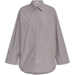 By Malene Birger, Dames, Blouses & Shirts, Grijs, Maat: XL Katoen,