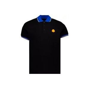 Moncler Tricolor Polo Classic Fit Short Sleeve , Black , Heren , Maat: XS