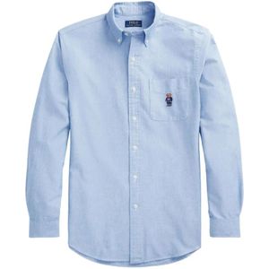 Polo Ralph Lauren, Heren, Overhemden, Blauw, Maat: XL Katoen,
