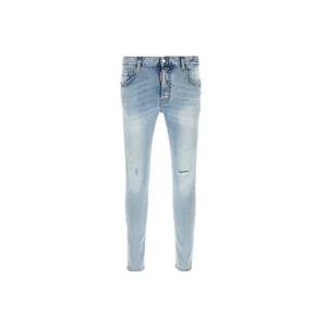 Dsquared2 Super Twinky Stretch Denim Jeans , Blue , Heren , Maat: M