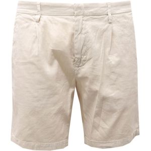 Dondup, Heren, Korte broeken, Wit, Maat: W29 Linnen,