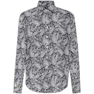 Billionaire, Heren, Overhemden, Zwart, Maat: XS Katoen,