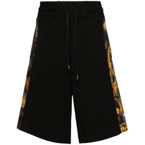 Versace Jeans Couture, Heren, Korte broeken, Zwart, Maat: L Katoen,