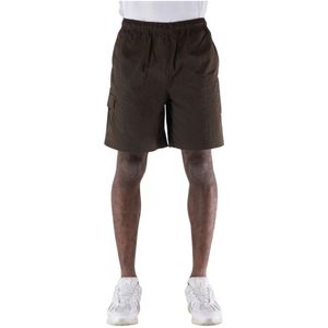 Pop Trading Company, Heren, Korte broeken, Bruin, Maat: S Katoen,