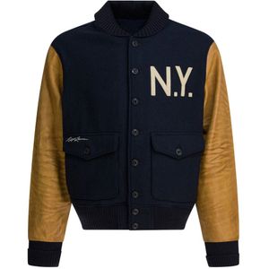 Polo Ralph Lauren, Heren, Jassen, Blauw, Maat: L Leer,