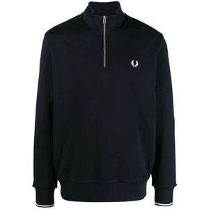 Fred Perry, Heren, Sweatshirts & Hoodies, Blauw, Maat: 2XL
