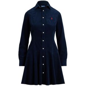 Polo Ralph Lauren - Midi-jurk - Blauw - Corduroy