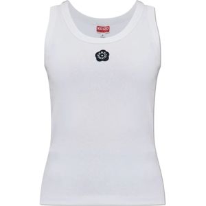 Kenzo, Dames, Tops, Wit, Maat: S Katoen,