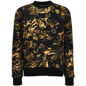 Versace Jeans Couture, Heren, Sweatshirts & Hoodies, Zwart, Maat: L