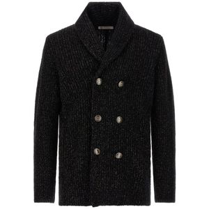 Brunello Cucinelli, Heren, Jassen, Zwart, Maat: L Zijde,