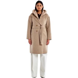 ViCOLO, Dames, Mantels, Beige, Maat: XS Wol,