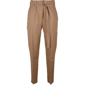 Brunello Cucinelli, Dames, Broeken, Bruin, Maat: M Katoen,