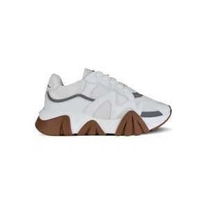 Versace Witte Leren Squalo Sneakers , White , Heren , Maat: 42 EU