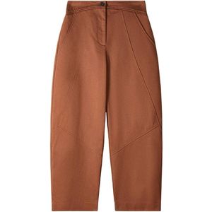 Patrizia Pepe, Dames, Broeken, Bruin, Maat: 2XS Katoen,