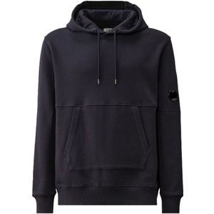 C.p. Company - Hoodie - Blauw - Katoen - Kangoeroestijl