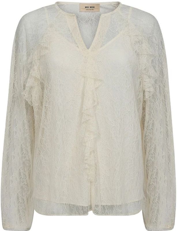 MOS Mosh - Mmeika Lace Blouse - Ecru - Blouse